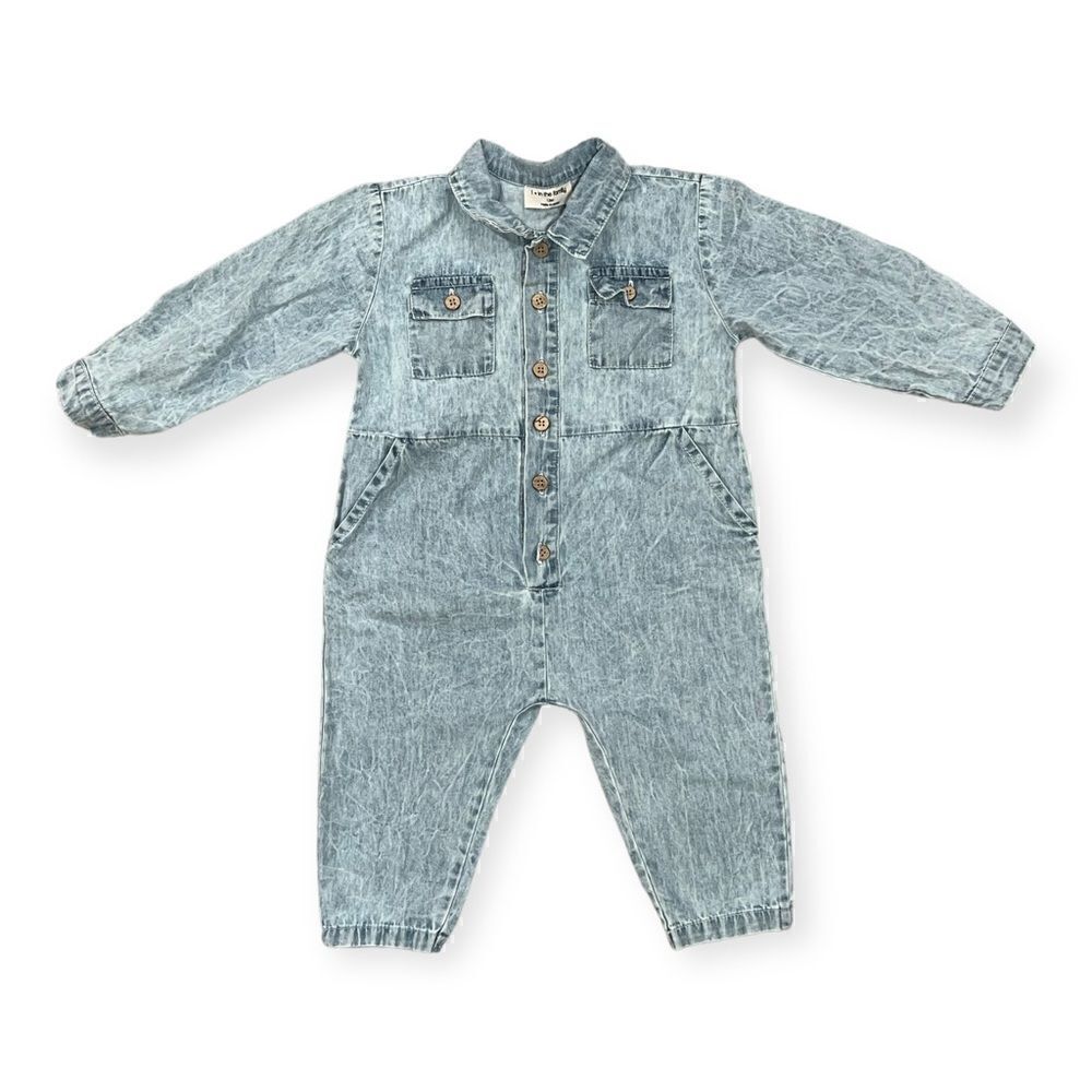 1+ In The Family Romper in Light Blue, NWOT